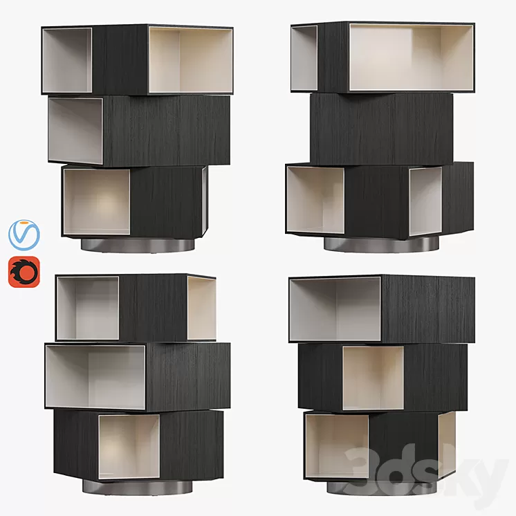 MINOTTI PAGE BOOKCASE 3D Model