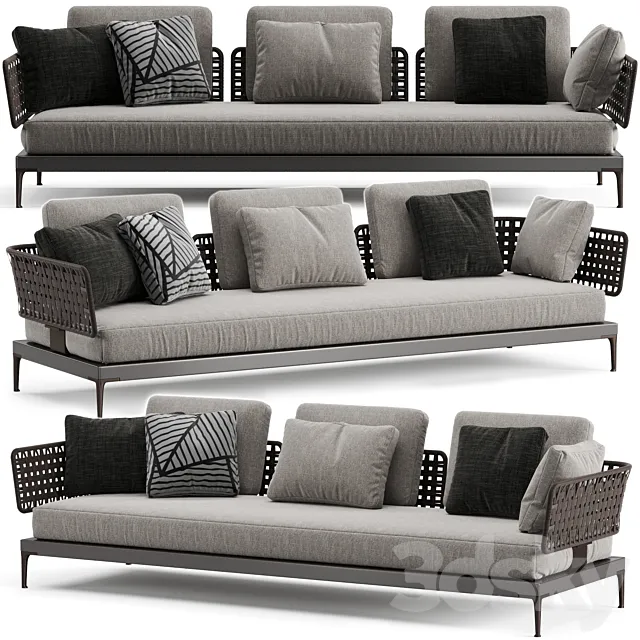 Minotti Patio Sofa 3D Model