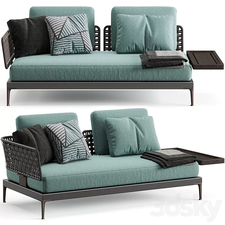 Minotti Patio Sofa with Top 3D Model