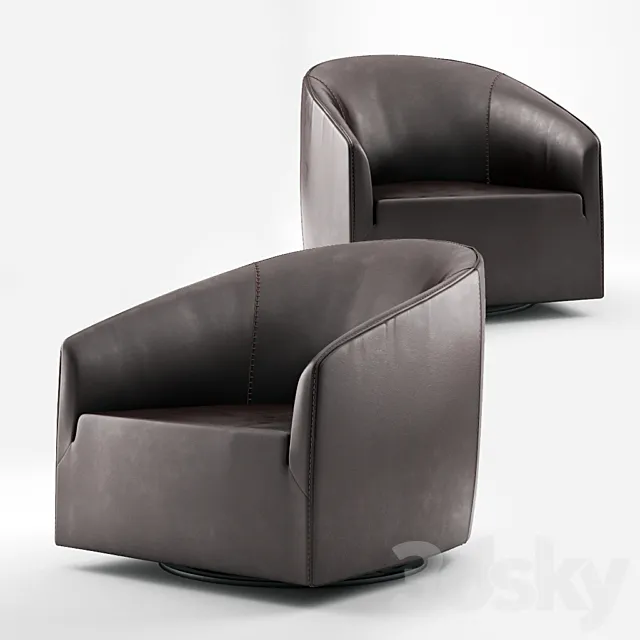Minotti Portofino Armchair 3D Model
