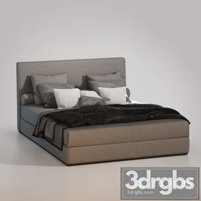 Minotti Powell Bed 3D Model Free