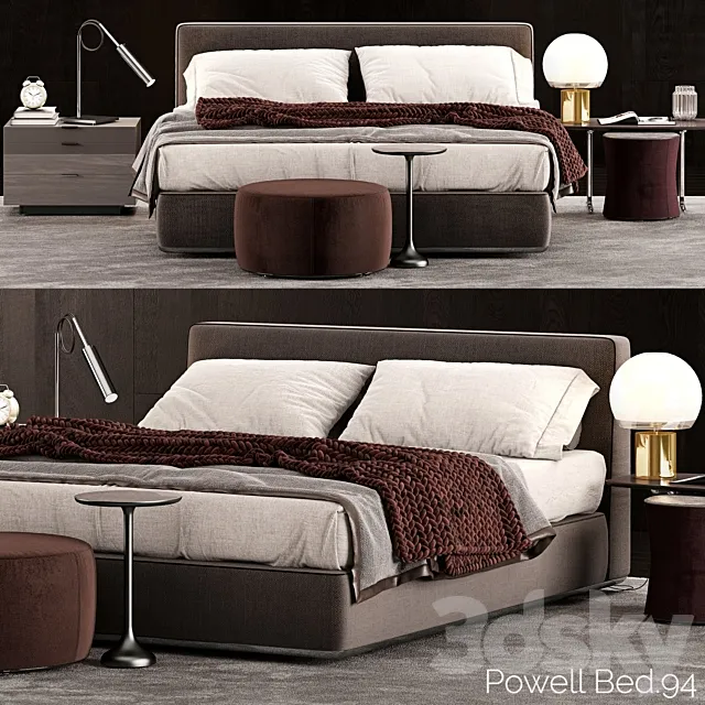 Minotti Powell Bed.94 3DModel