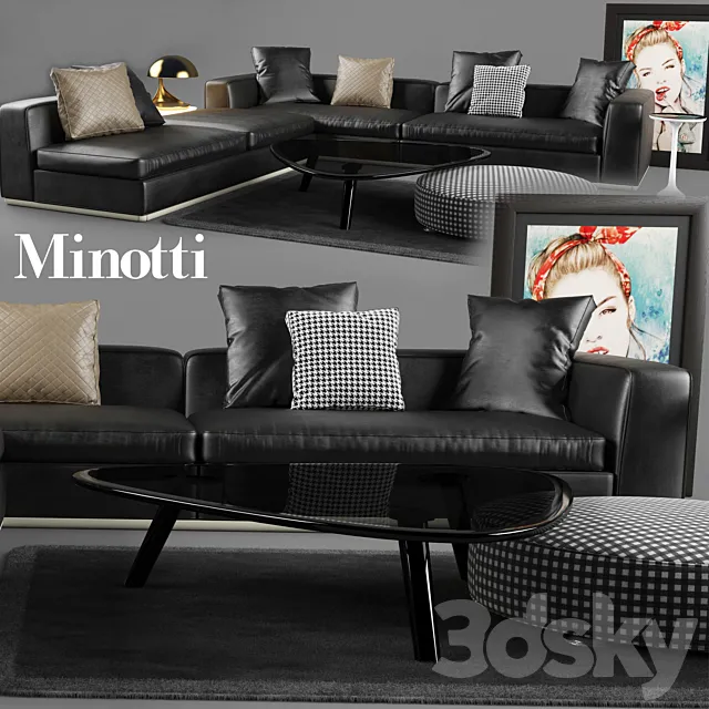 Minotti Powell Sofa 3DModel