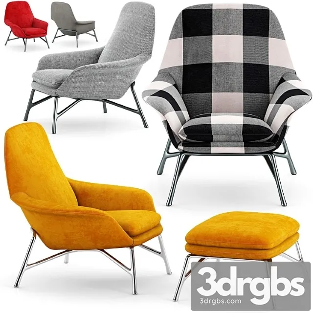 Minotti prince armchair 3D Model Free