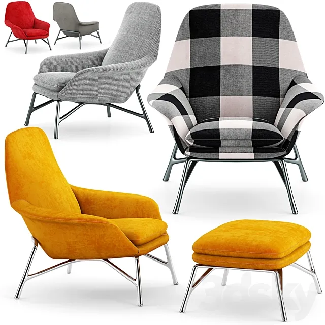 Minotti Prince Armchair 3D Model