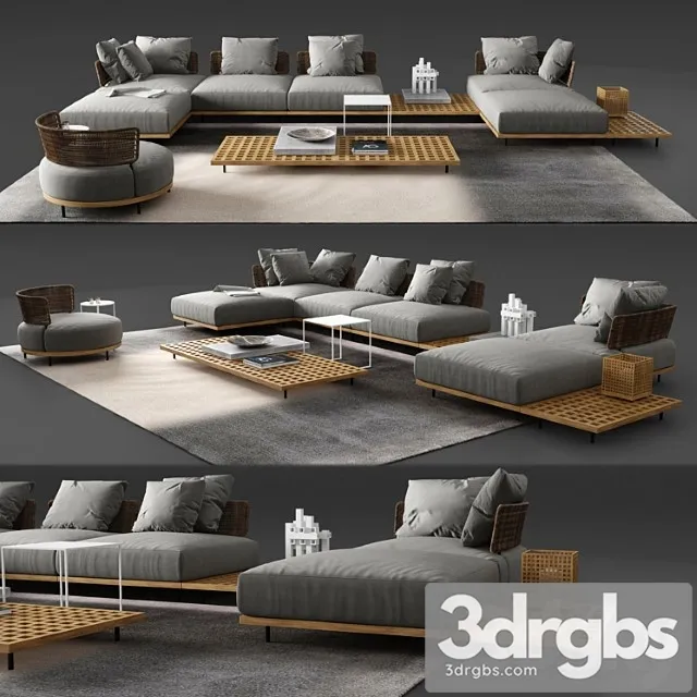 Minotti quadrado 2 3D Model Free