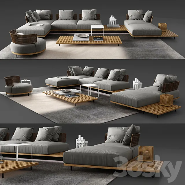 Minotti quadrado 3D Model