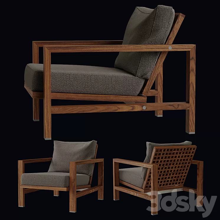 Minotti quadrado armchair 3D Model