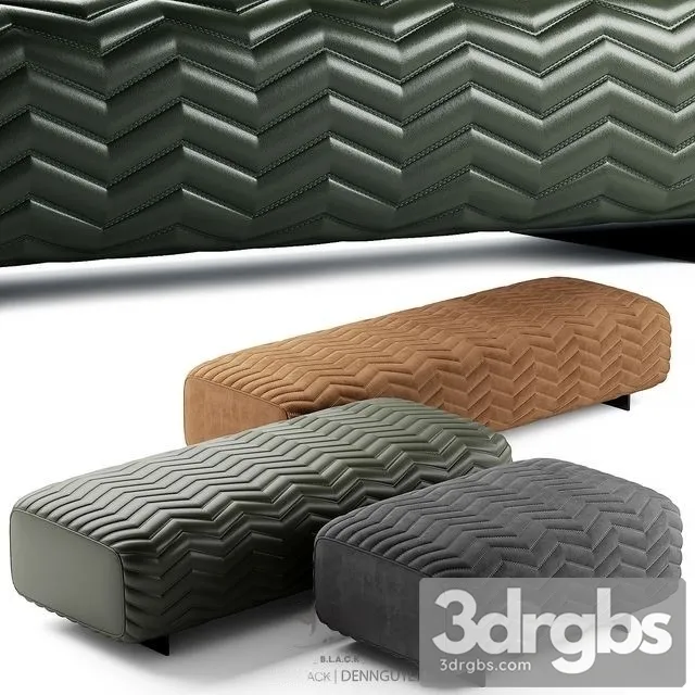 Minotti Quincy Pouf 3D Model Free