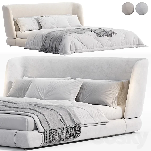 Minotti REEVES Bed 3D Model