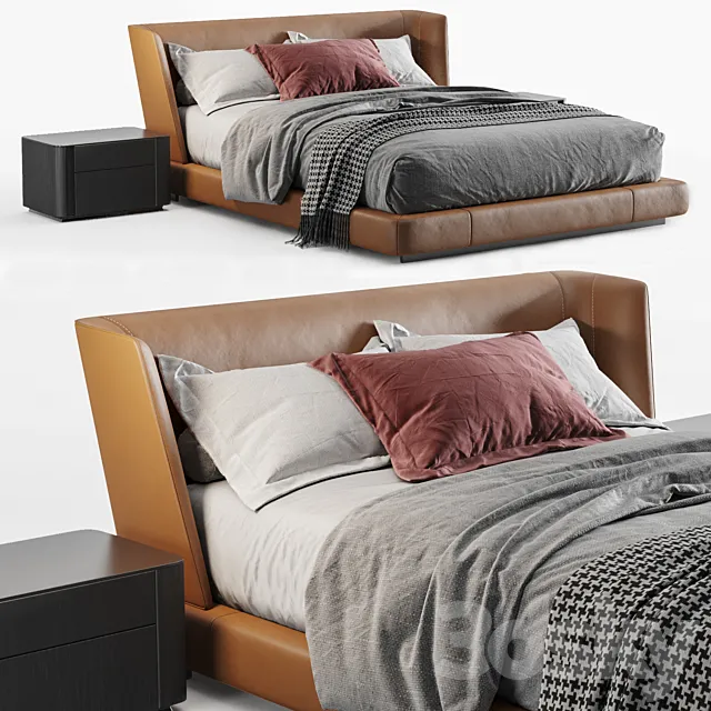 Minotti Reeves Bed 3D Model