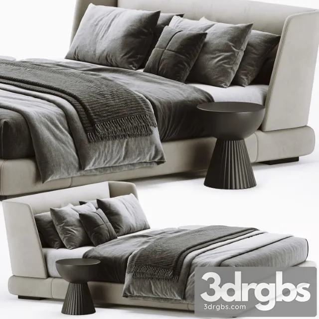Minotti Reeves Bed 3D Model Free
