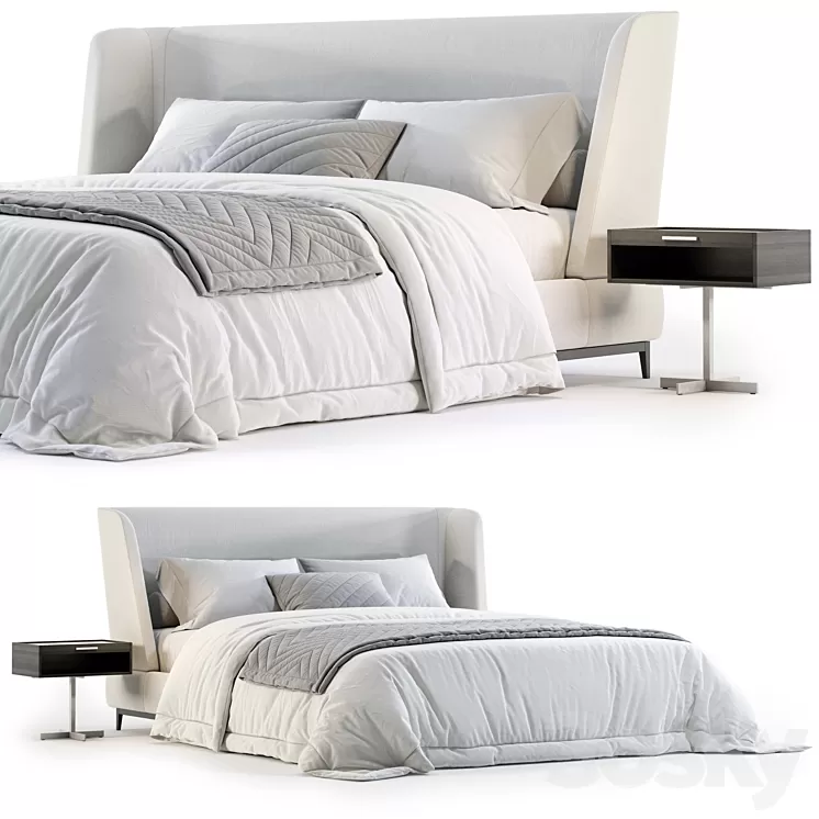 Minotti Reeves Bed No. 3 3D Model Free