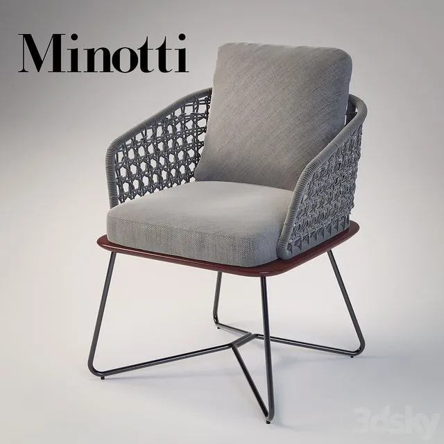 Minotti rivera little armchair 3D Model