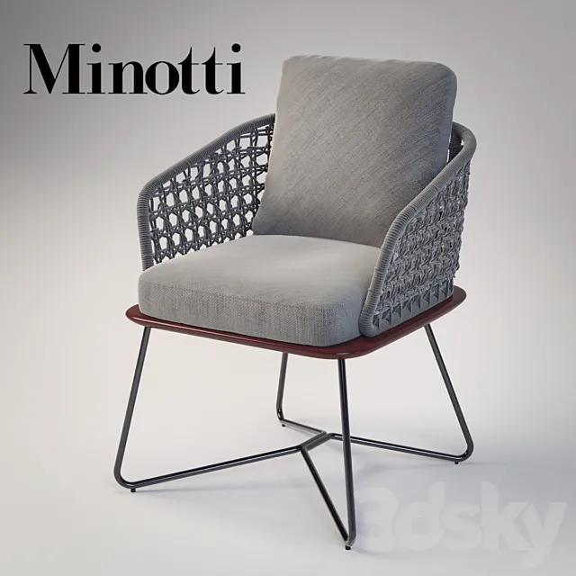 Minotti rivera little armchair 3DModel