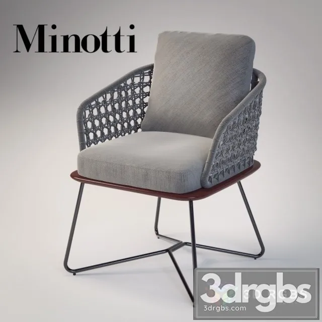 Minotti Rivera Little Chair 3D Model Free