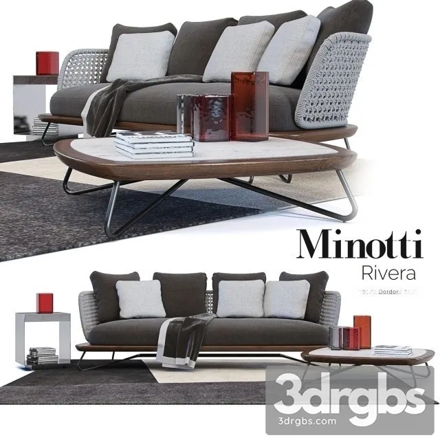 Minotti Rivera Sofa 01 Free Download