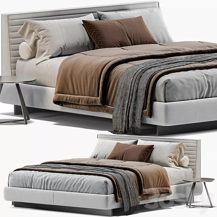 Minotti Roger Bed 3D Model Free