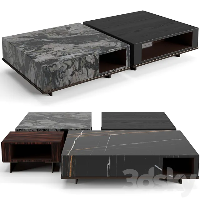 Minotti Roger coffee tables set Free Download
