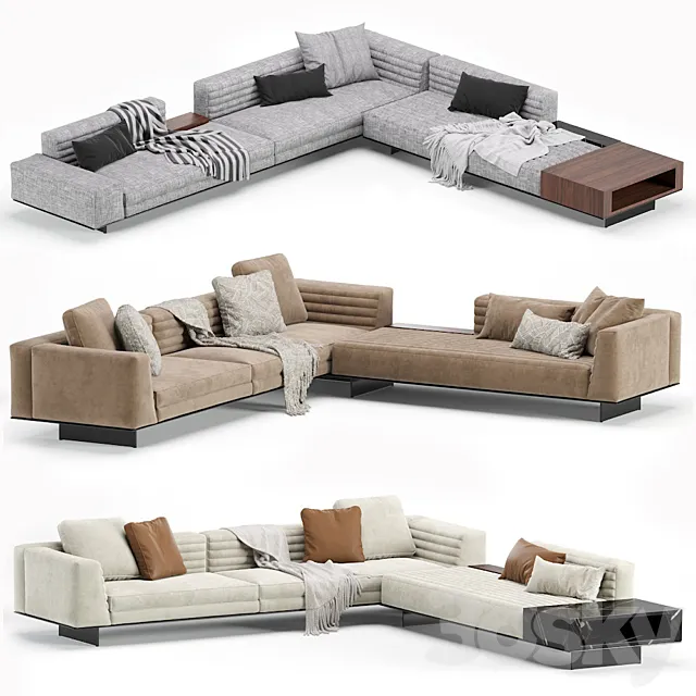 Minotti roger modular sofa 3DModel