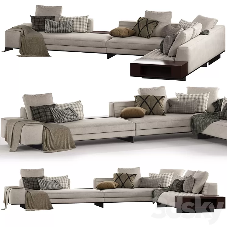 Minotti Roger Sofa 3D Model Free
