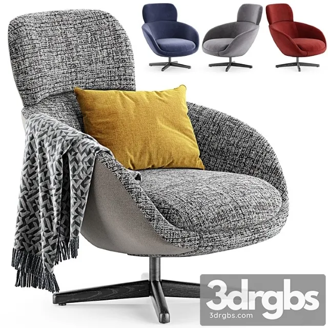 Minotti Russell Armchair 1 3D Model Free