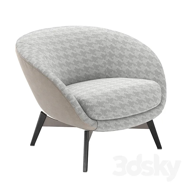 Minotti Russell Armchair Fixed 3DModel