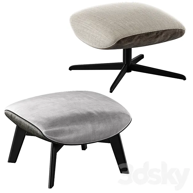 Minotti Russell Ottoman Set 3D Model