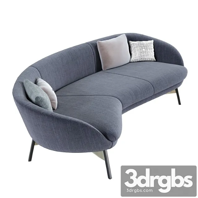 Minotti russell sofa set 2 3D Model Free