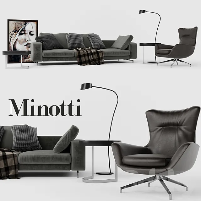 Minotti Set 01 Sherman Sofa 3DModel