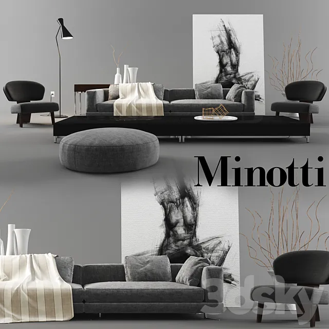 Minotti Set 02 3DModel
