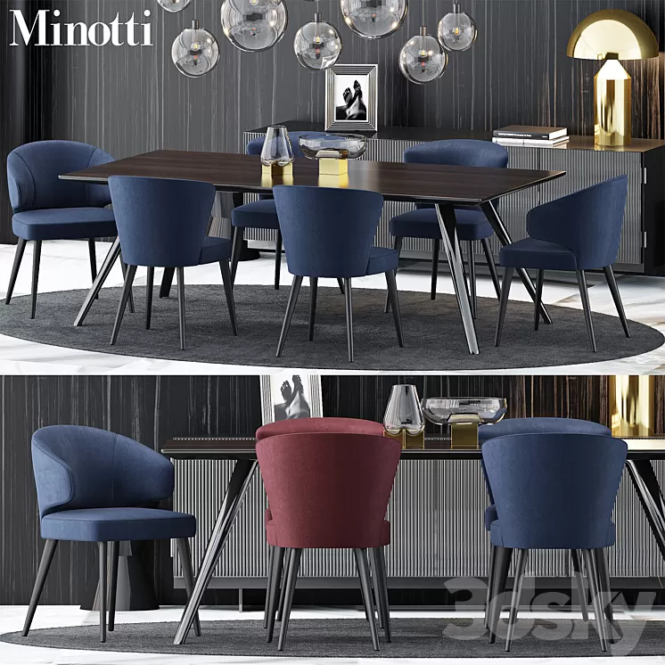 Minotti Set 3D Model