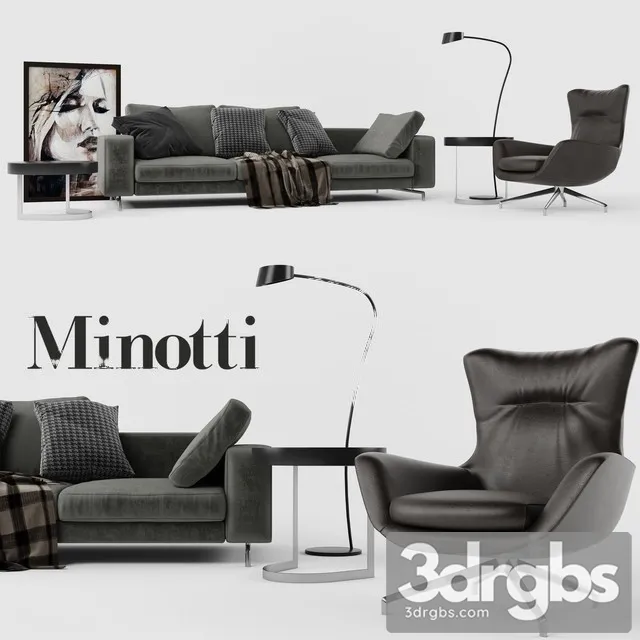 Minotti Set 3D Model Free