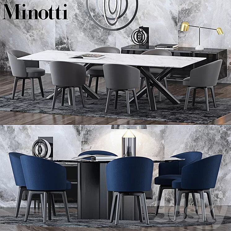 Minotti Set 4 3D Model
