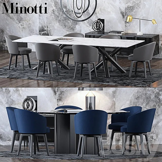 Minotti Set 4 3DModel