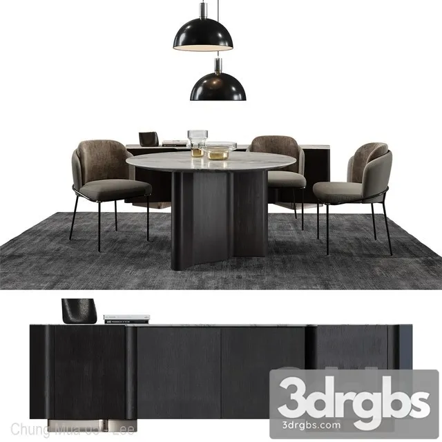 Minotti Set Fil Noir 3D Model Free