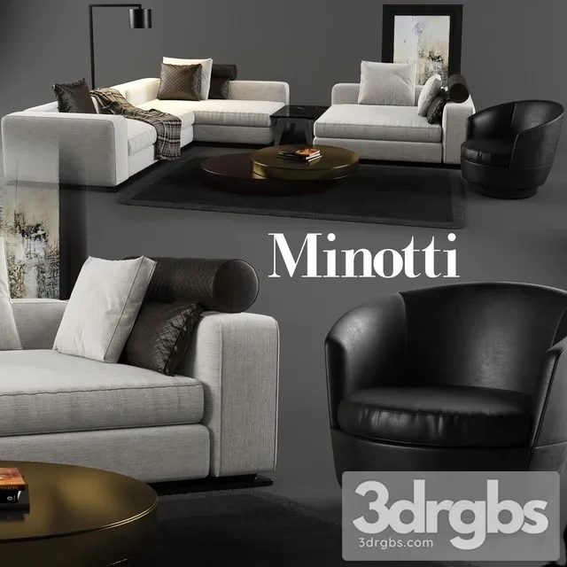 Minotti Set Sofa 3D Model Free