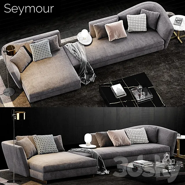 Minotti Seymour Sofa 2 3D Model
