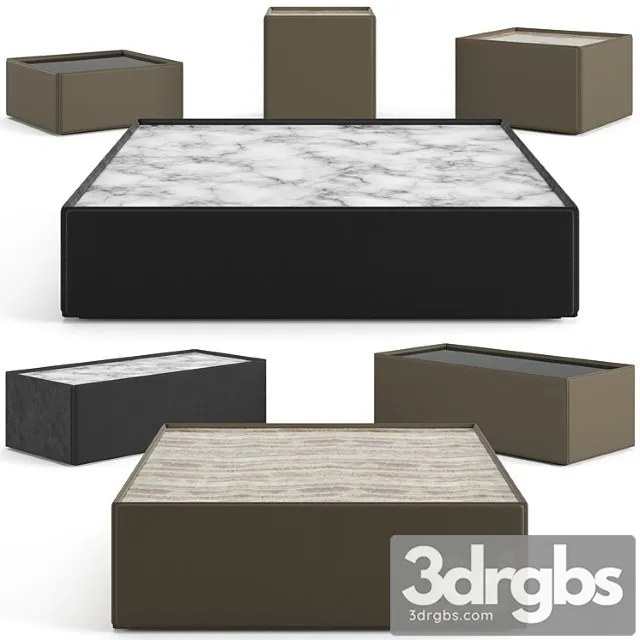 Minotti Side Coffee Tables Set 1 3D Model Download