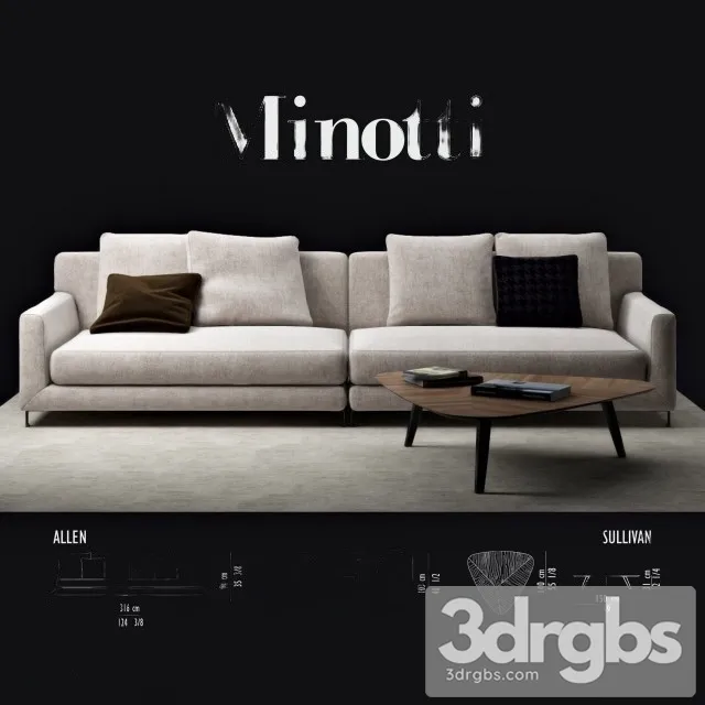 Minotti Sofa 02 3D Model Free