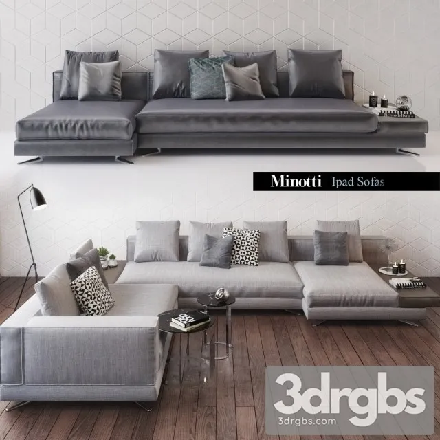 Minotti sofa 03 3D Model Free