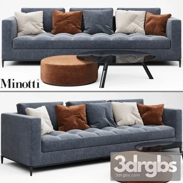 Minotti Sofa 06 3D Model Free