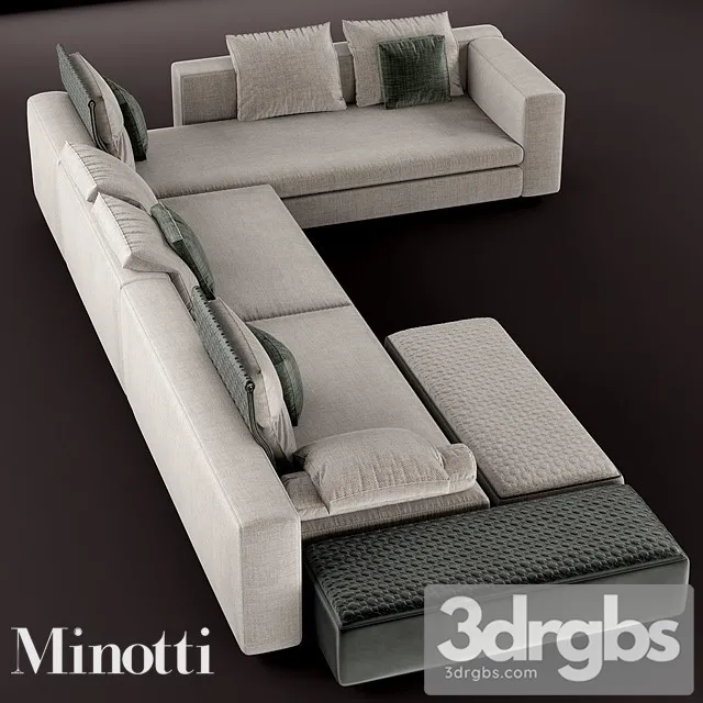 Minotti Sofa 07 3D Model Free
