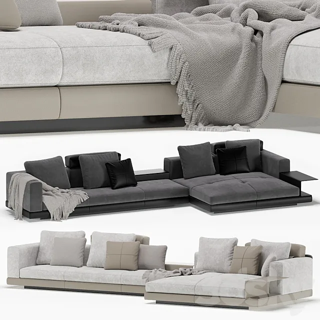 Minotti sofa modular connery 3D Model