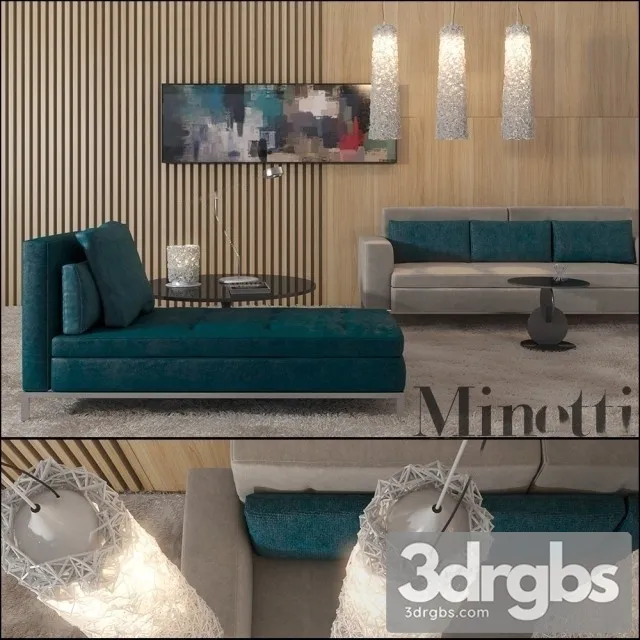 Minotti Sofa Set 02 3D Model Free