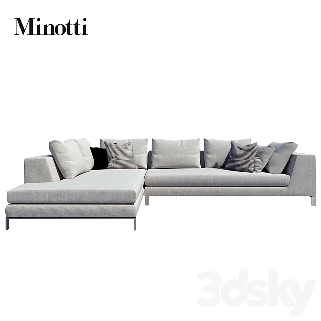 minotti sofas hamilton islands compositions 02 3DModel