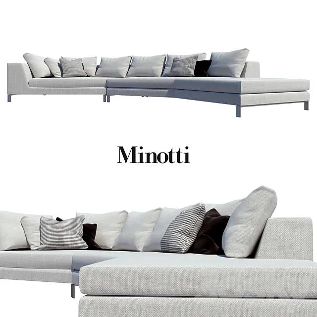 minotti sofas hamilton islands compositions 04 3DModel