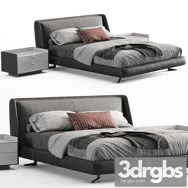 Minotti spencer bed 2 2 3D Model Free