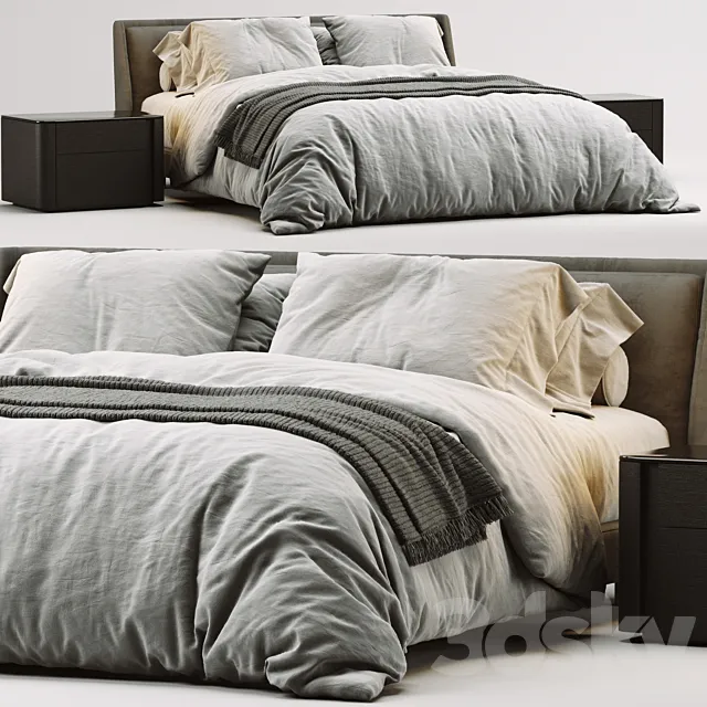 Minotti spencer bed 3D Model