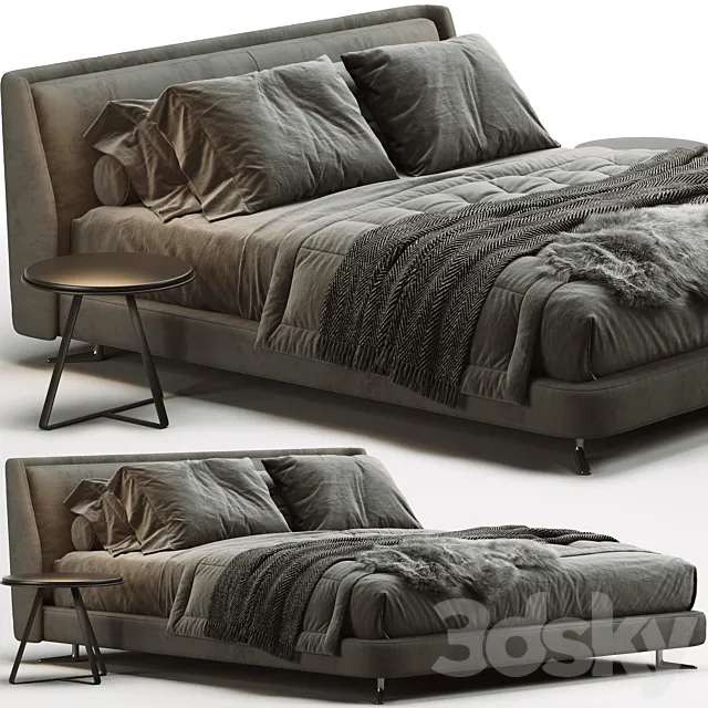 Minotti spencer bed 3D Model